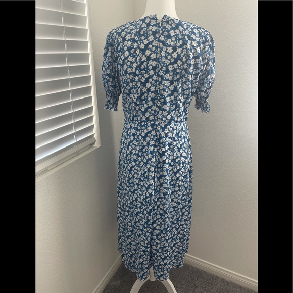 New with Tag！Blue Floral Dress - Picture 3 of 3